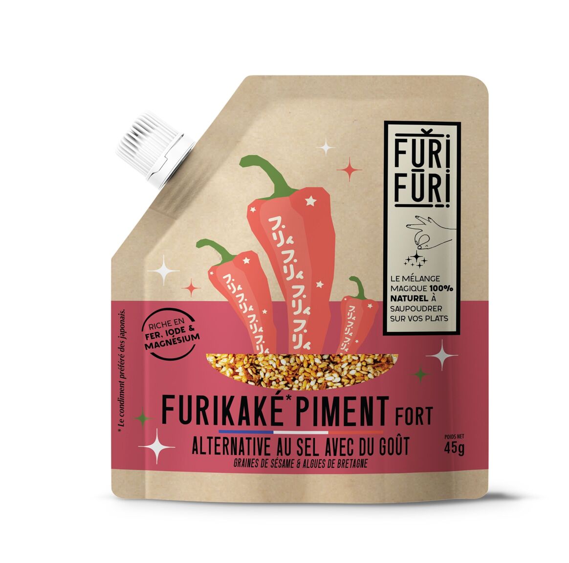 Furikake Piment - Condiment sésame & algues - Sachet 45g