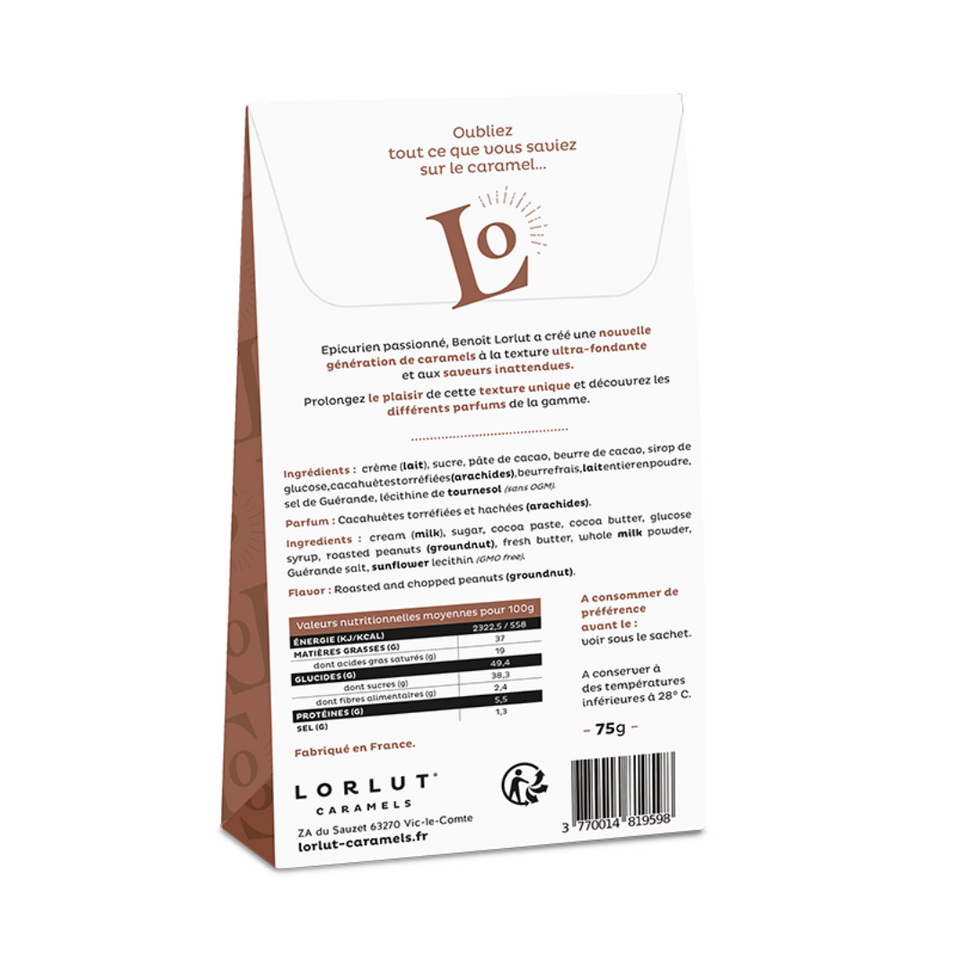 Caramels Éclats de Cacahuètes - 75gr