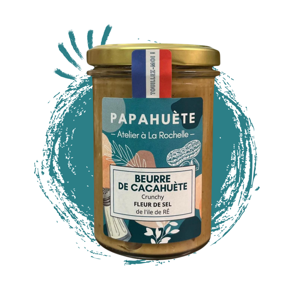Beurre de cacahuète crunchy fleur de sel de l'ile de Ré - 210g