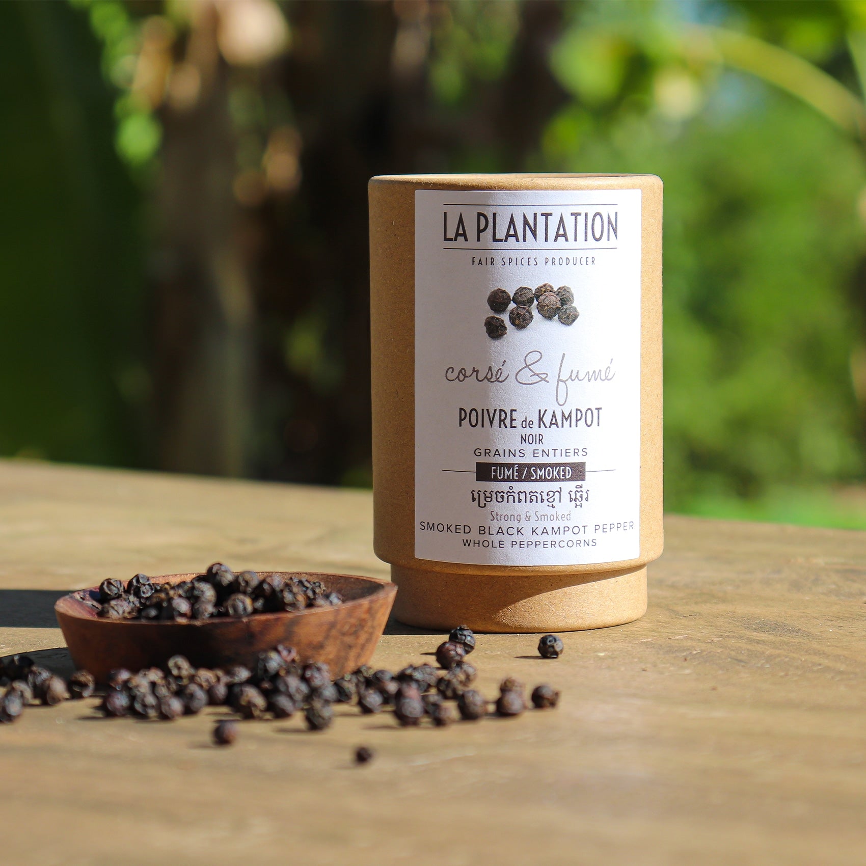 Poivre de Kampot Noir Fumé - tube 50g