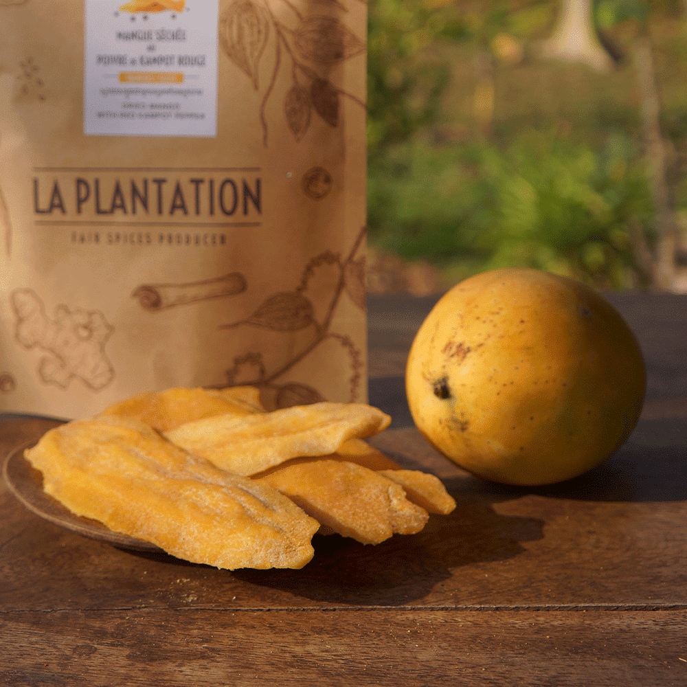 Mangue séchée au Poivre de Kampot Rouge - sachet 150g