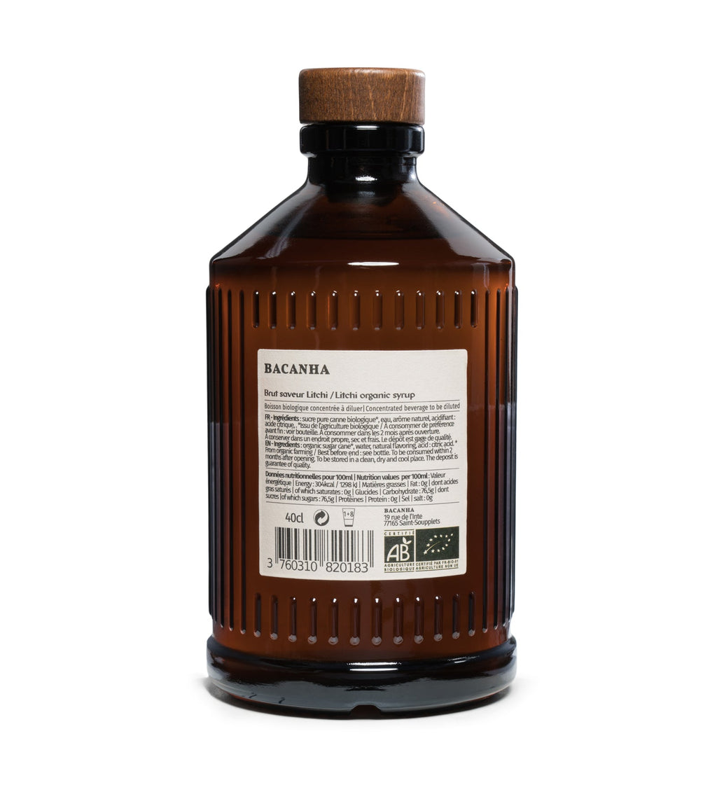 Sirop Brut de Litchi Bio - 400 ml - Bacanha