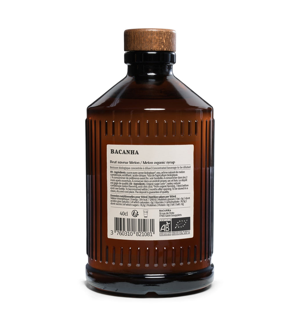 Sirop Melon Brut Bio - 400ml - Bacanha