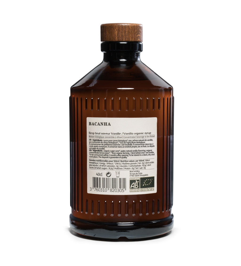Sirop Brut de Vanille Bio - 400ml - Bacanha