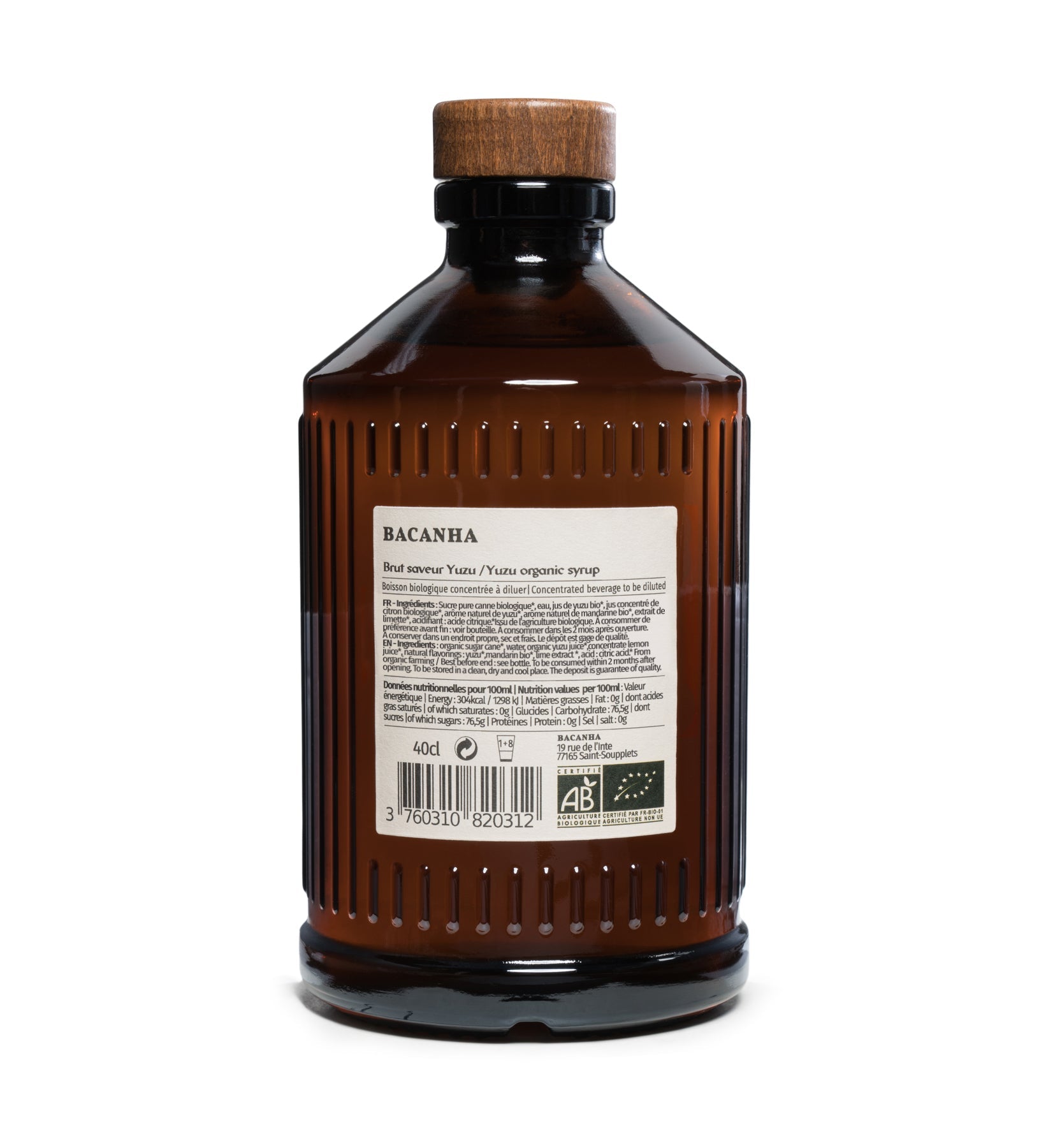 Sirop Brut de Yuzu Bio - 400 ml - Bacanha