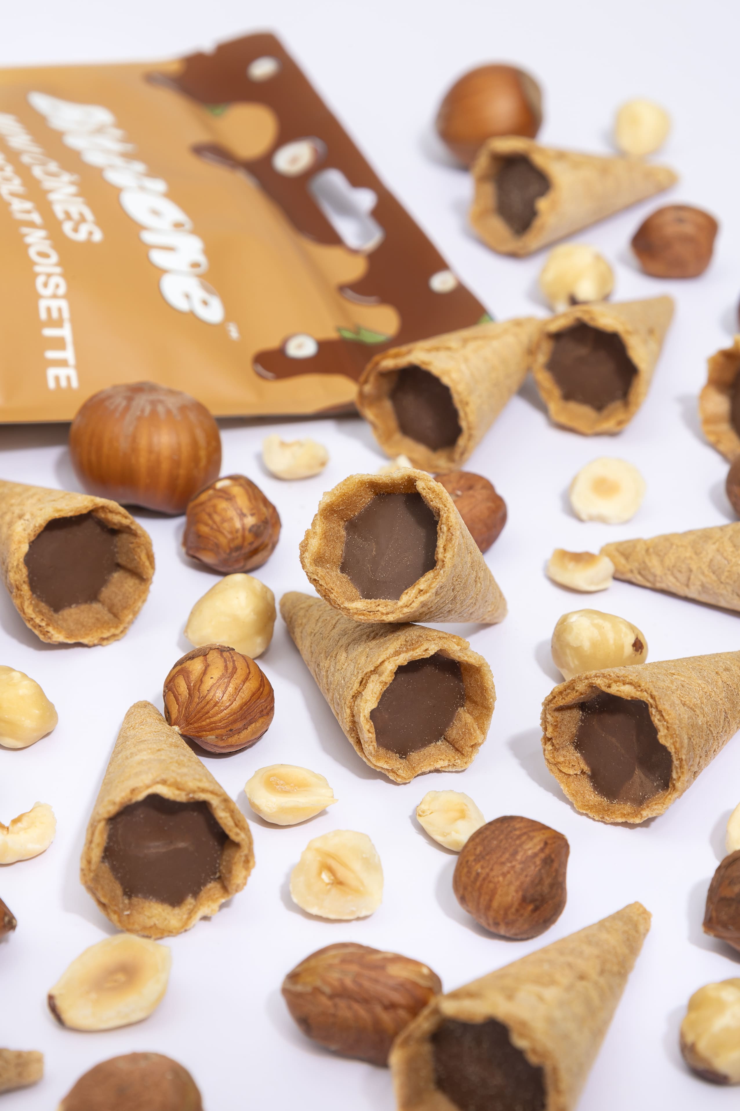 Bitecone mini cônes chocolat noisette 100gr